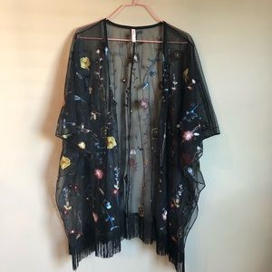 Embroidery sheer cover